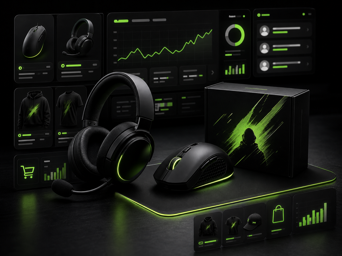 Creator commerce and gear mockup